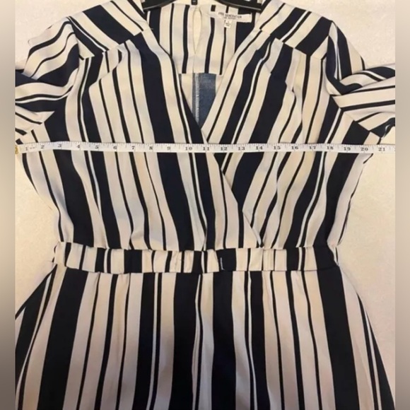 Free Generation Los Ángeles Women’s Striped Wrap Top Wide Leg Jumpsuit Size L - Picture 10 of 15